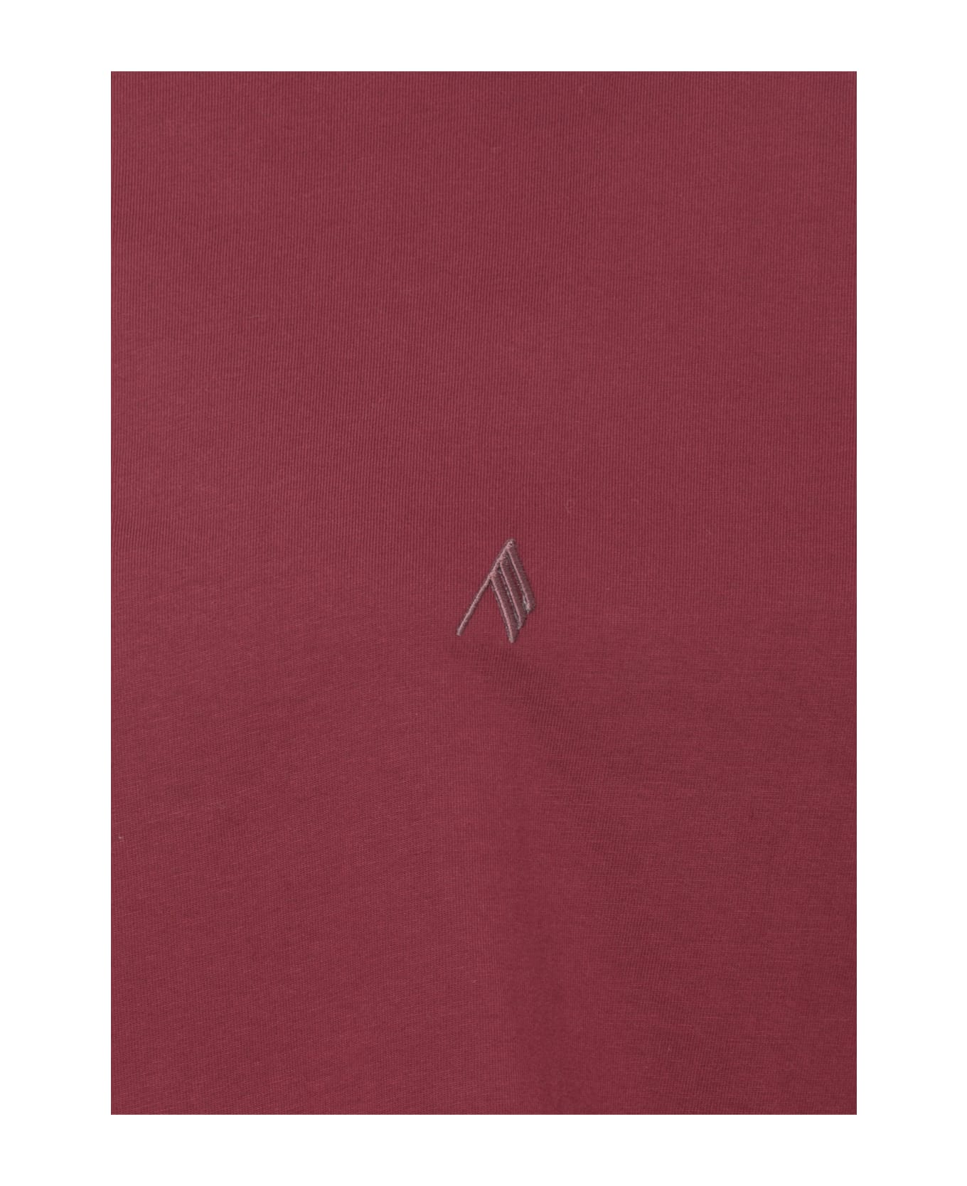 The Attico T-shirt With Logo - Burgundy