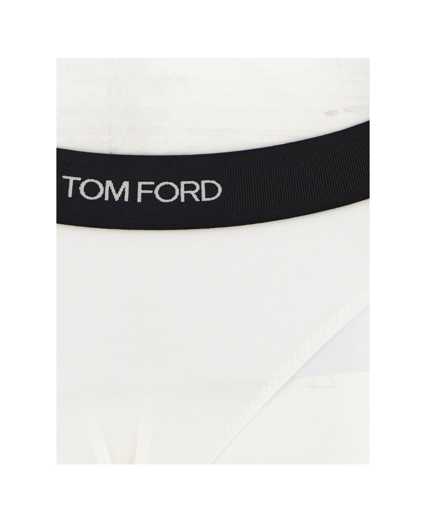 Tom Ford Logo Thong - WHITE