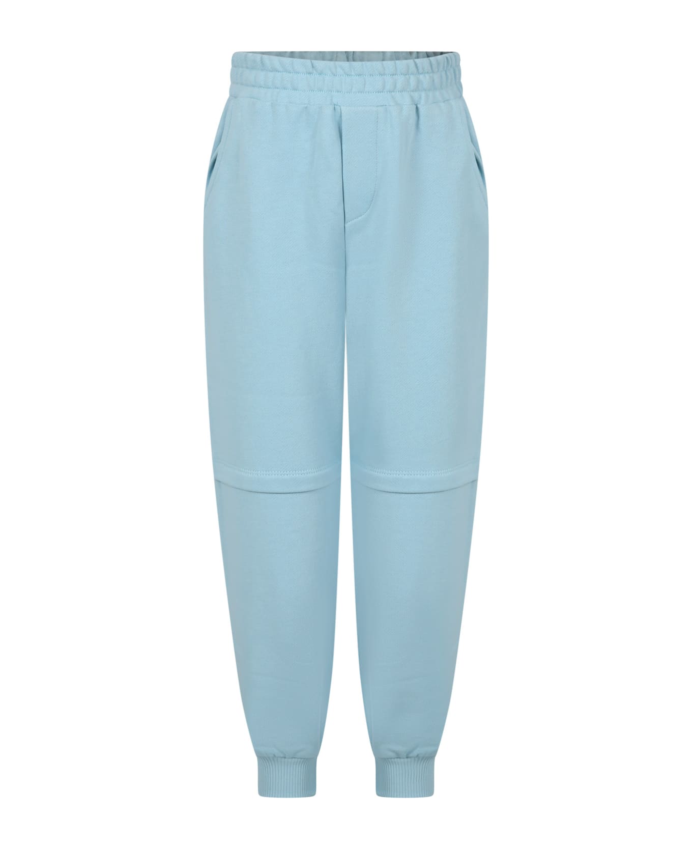 Emporio Armani Light Blue Trousers For Boy With The Smurfs - Sabbia