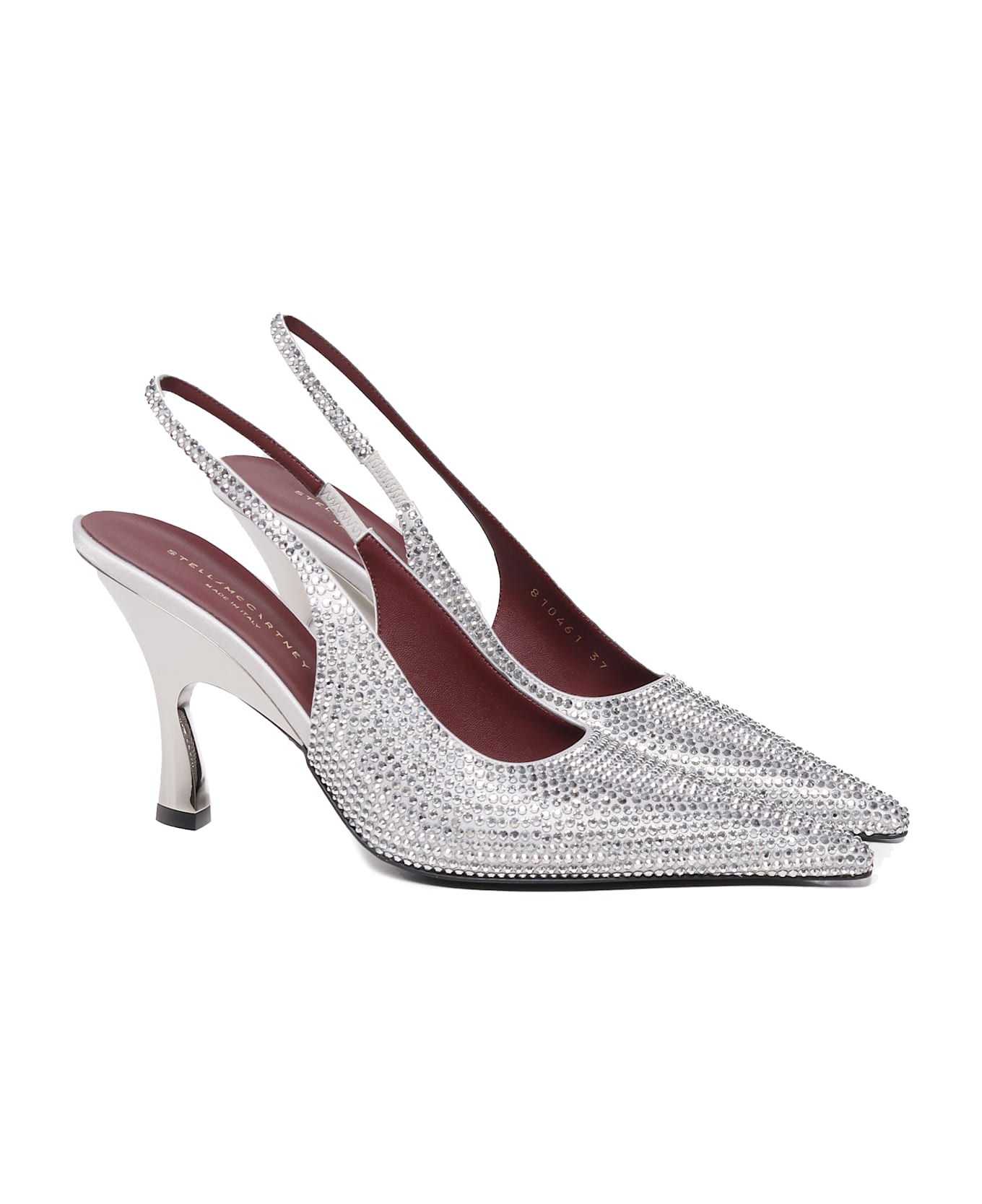 Stella McCartney Elsa Shiny Pumps In Patent Leather - Silver