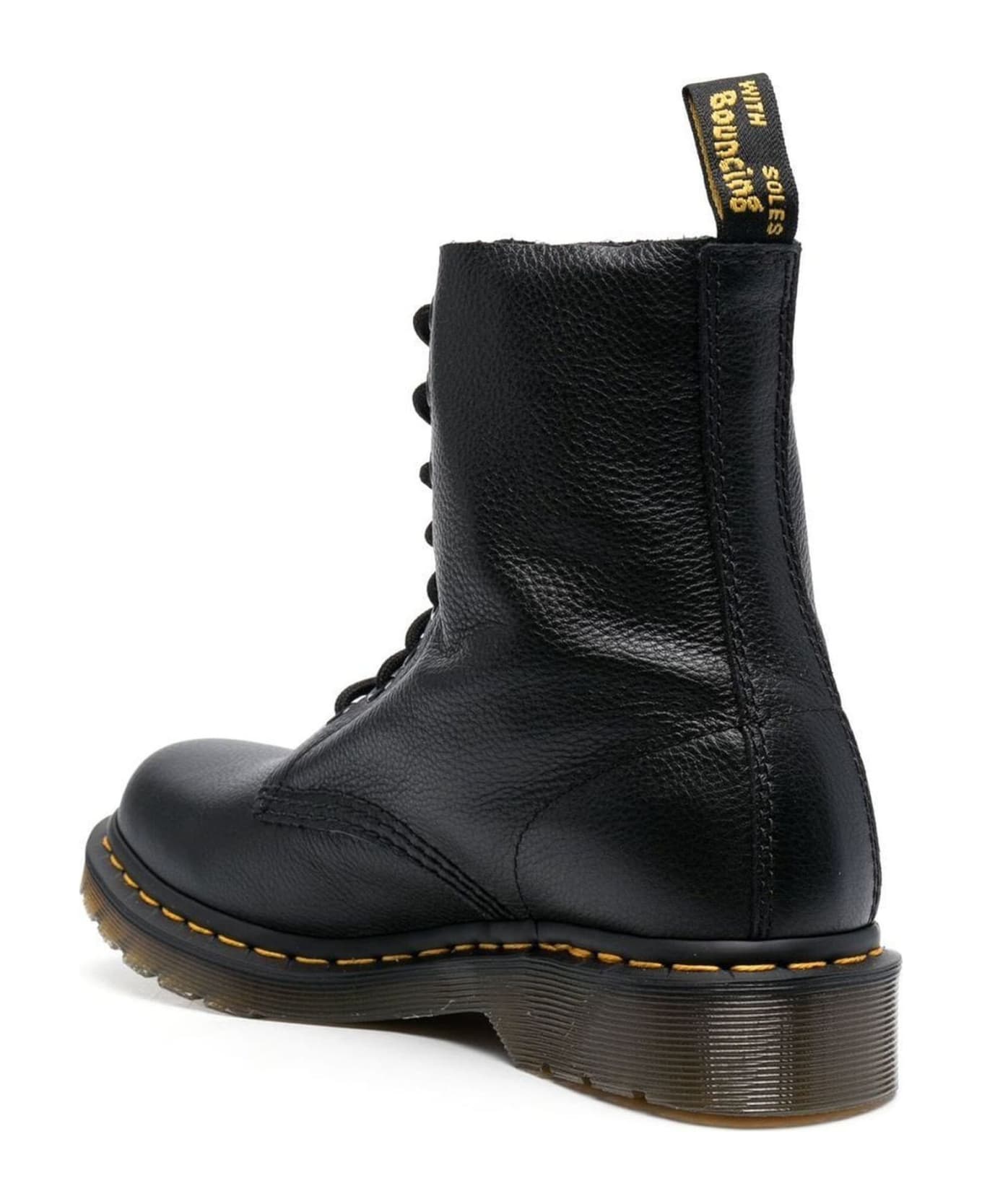 Dr. Martens 1460 Pascal Virginia Leather Lace Up Boots - Nero