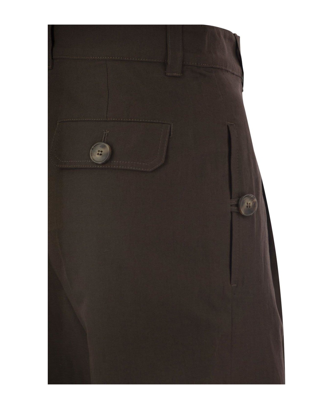 Weekend Max Mara Button Detailed Bermuda Shorts - Chocolate ショートパンツ