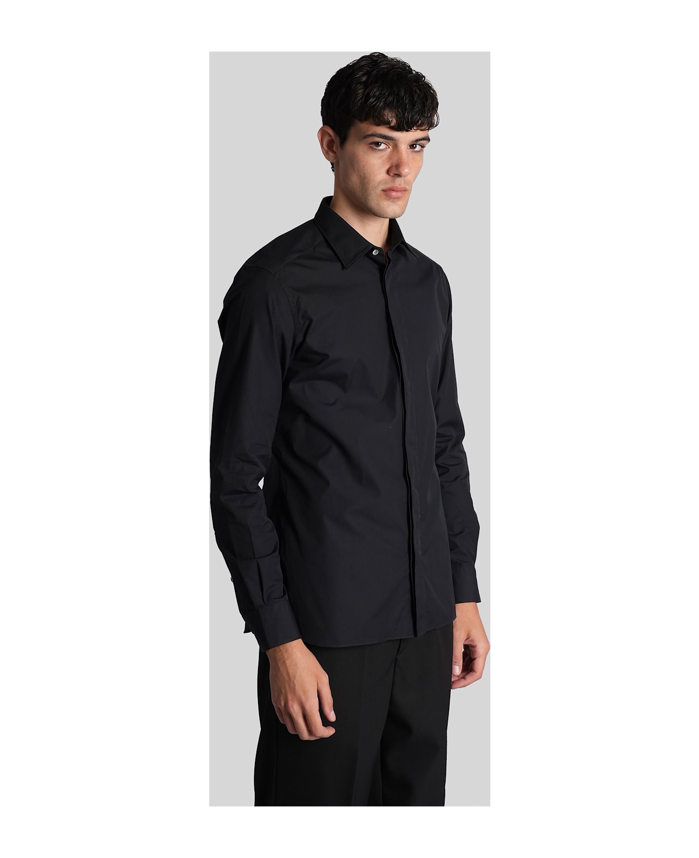 Zegna Shirt In Black Cotton - black