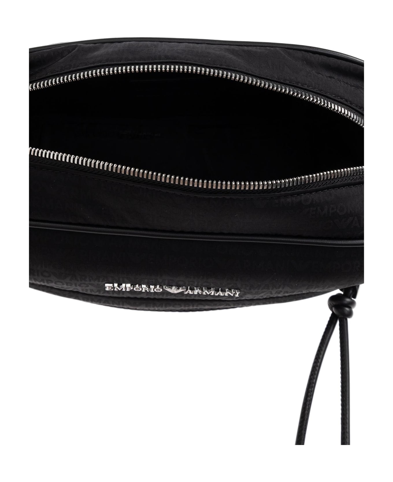 Emporio Armani Cosmetic Bag With Logo - Black