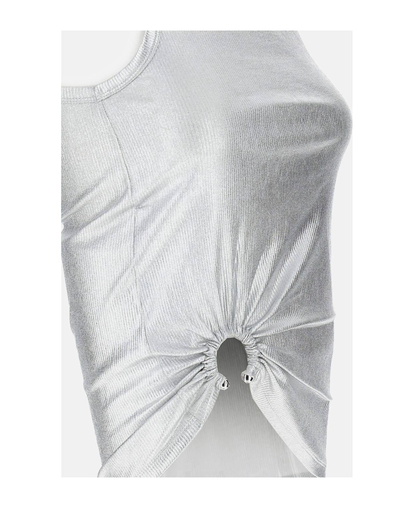 Paco Rabanne Lacquered Top - Silver