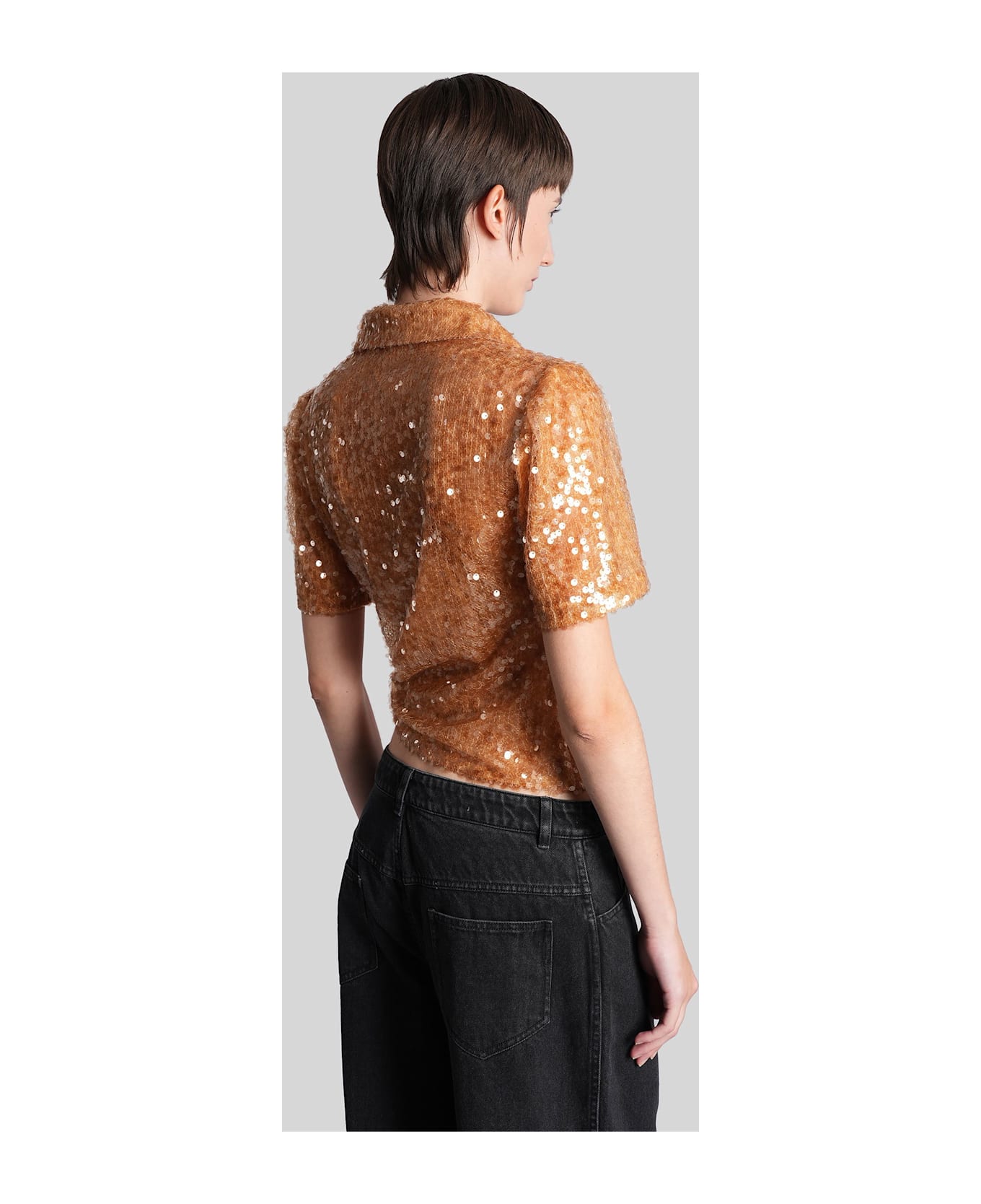 Christopher Esber Polo In Gold Polyester - gold