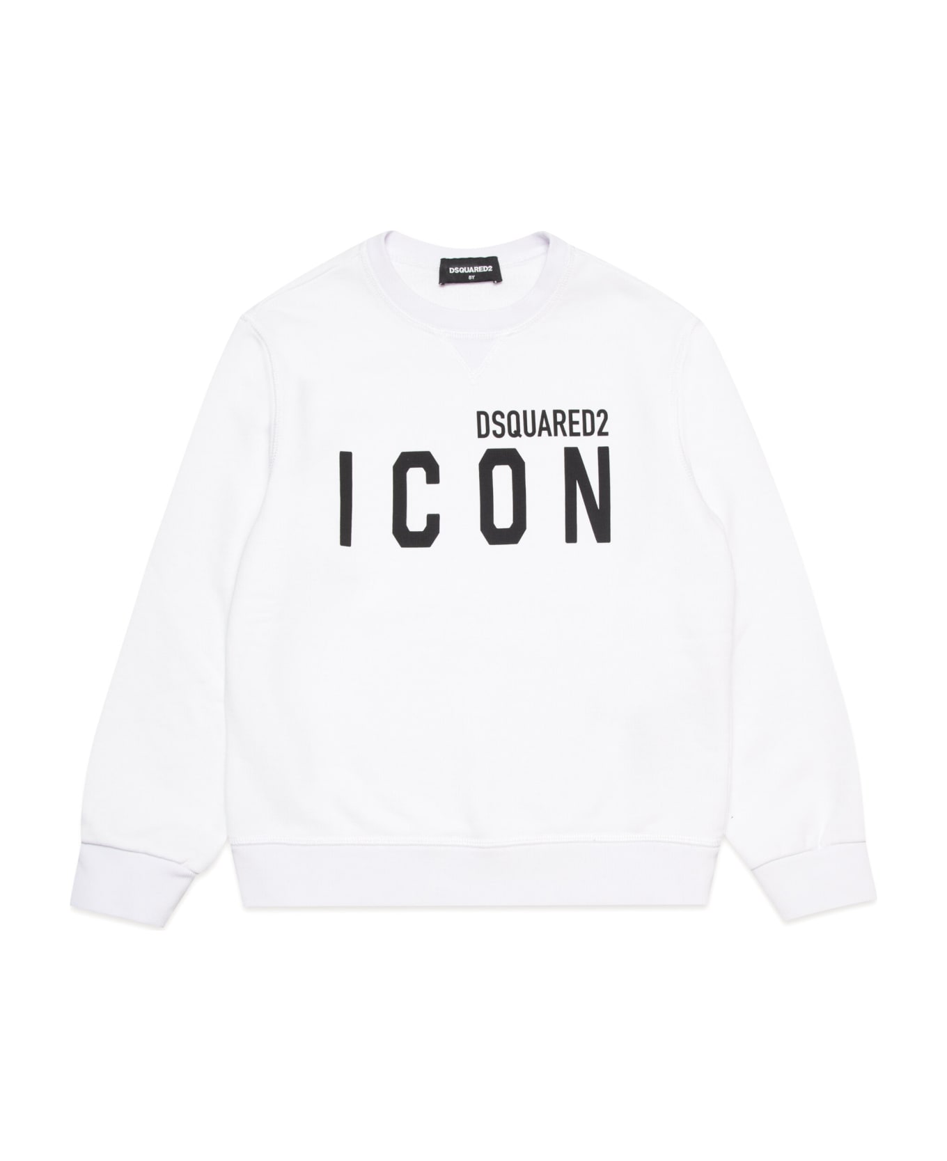 Dsquared2 D2s411u Relax-icon Sweat-shirt Dsquared Cotton Crew-neck Sweatshirt With Icon Logo - White