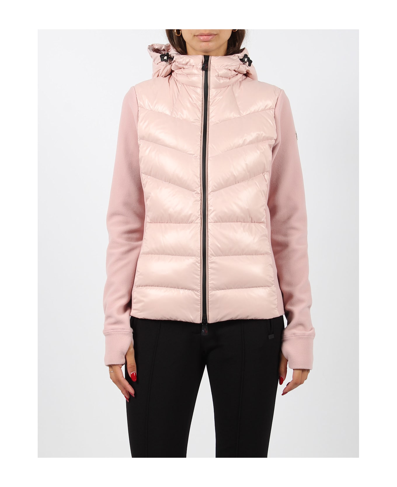 Moncler Grenoble Technical Fleece And Nylon Jacket - Light Pink & Purple