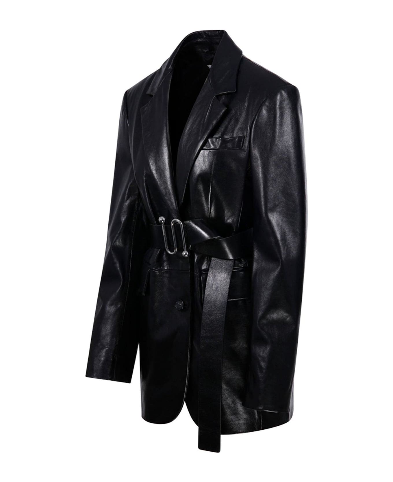 SportMax Teoria Button-up Belted Jacket - Black