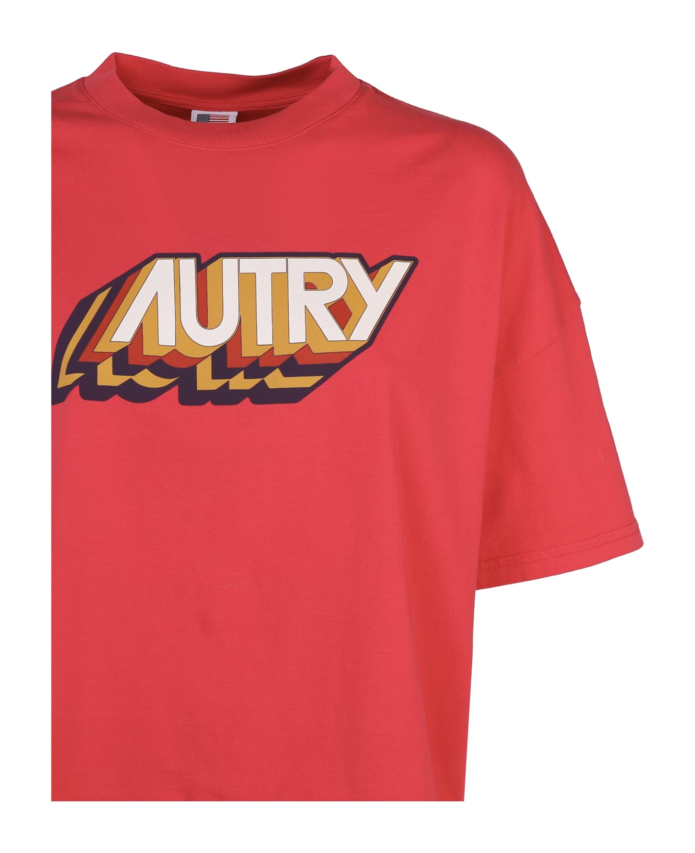 Autry T-shirt In Fuxia Cotton - fuxia