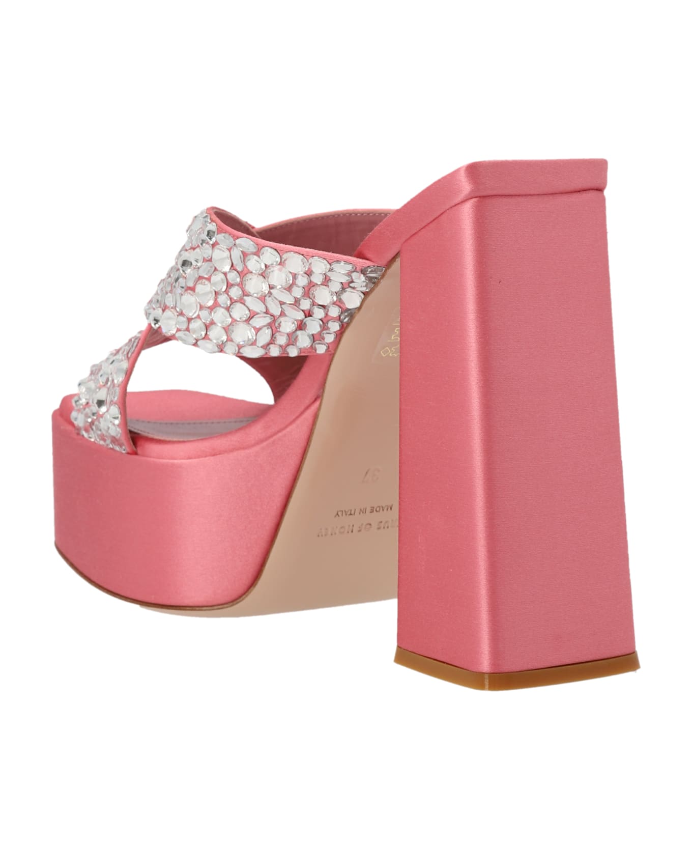 Haus of Honey Crossed Band Sandals - Pink