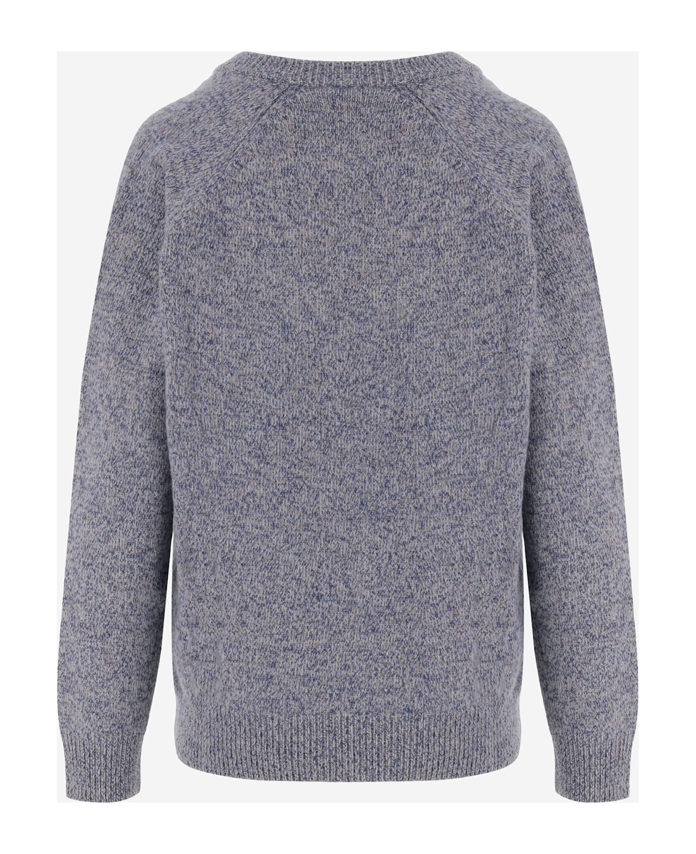 Aspesi Wool Sweater With V-neck - Grey