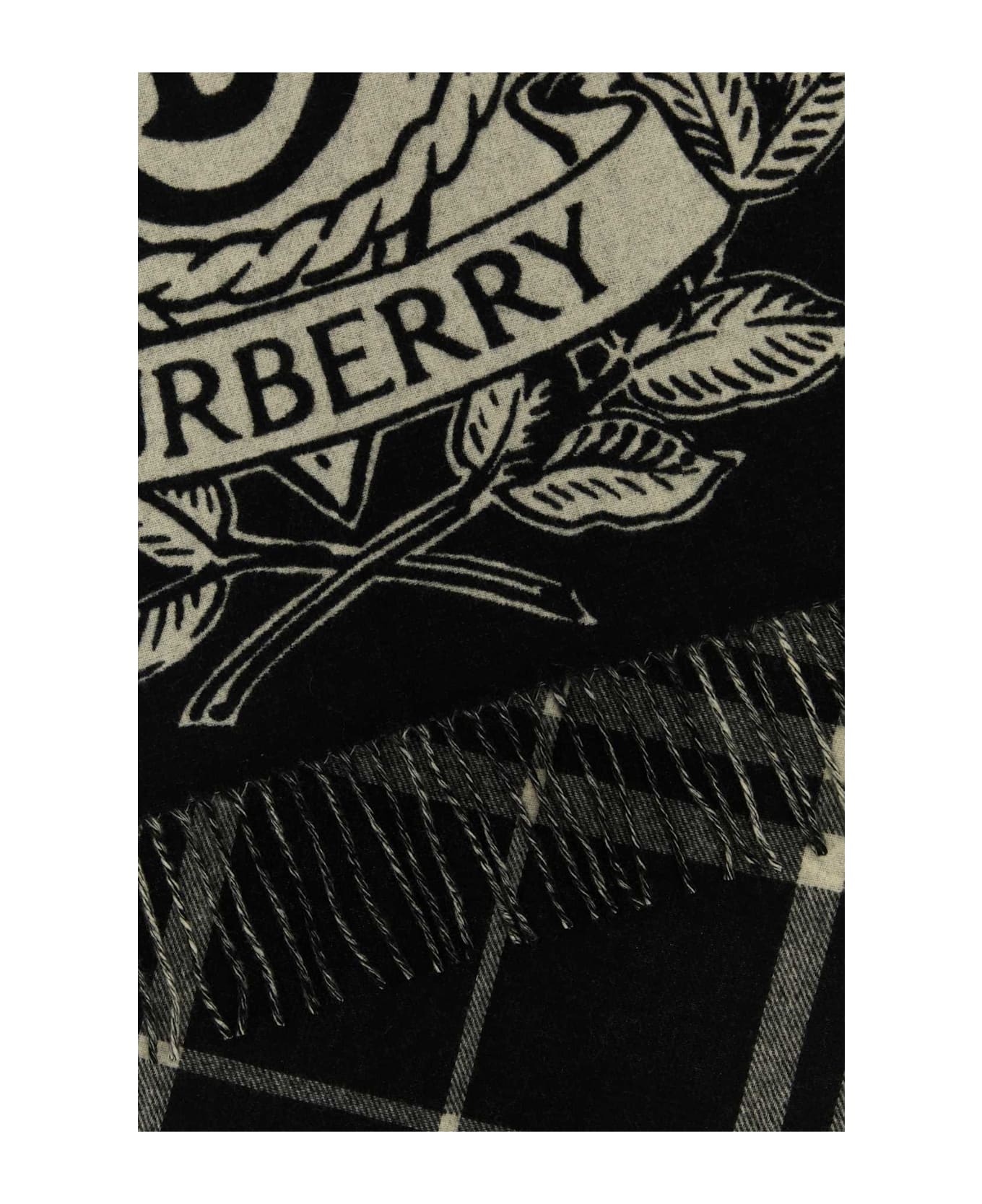 Burberry Embroidered Cashmere Scarf - BLACKCALICO