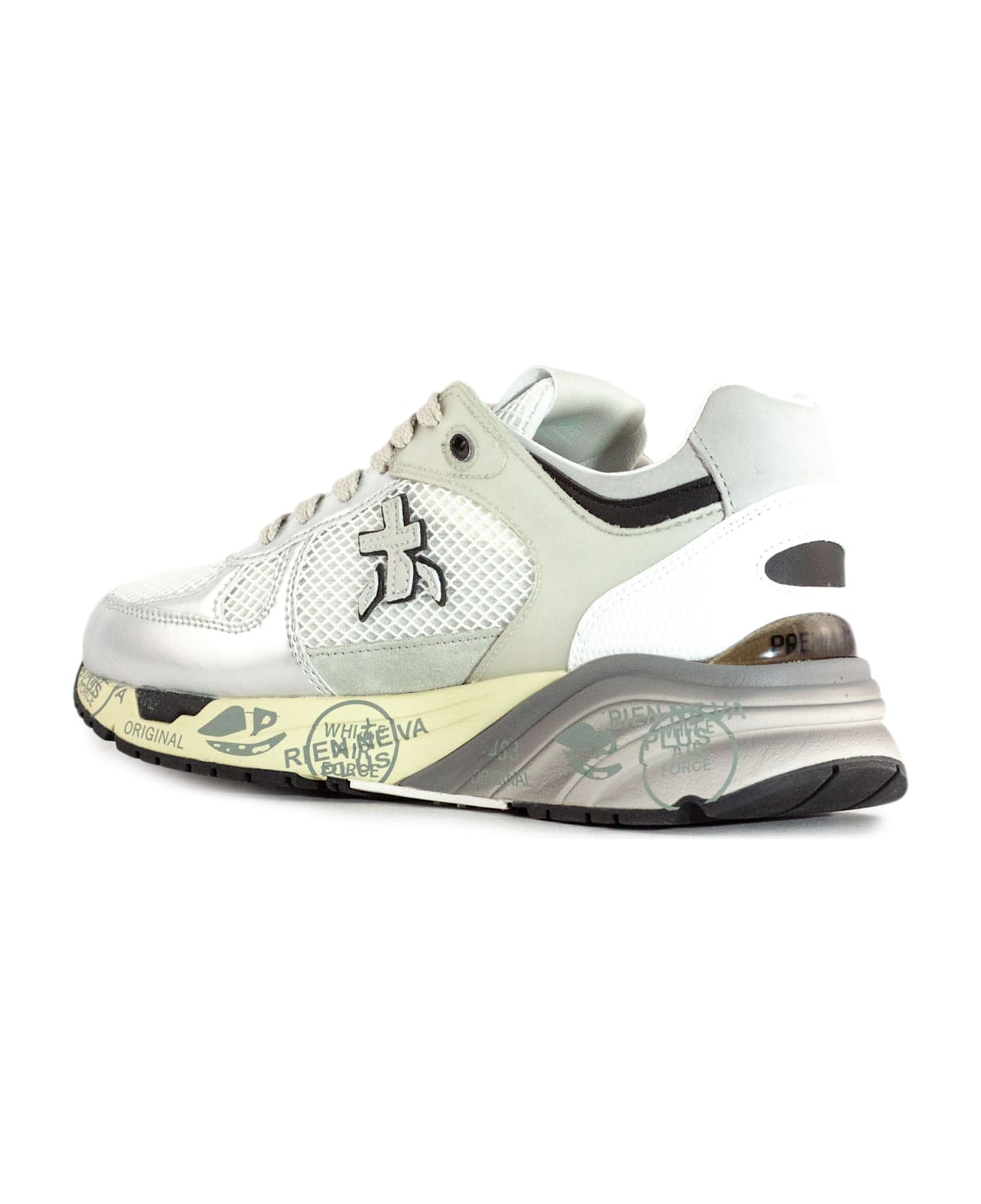 Premiata Silver Leather Mase Sneaker - Silver