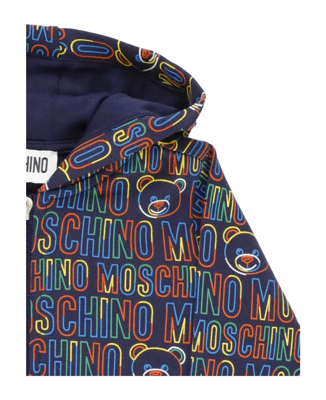 Moschino Multicolor Logo Sweatshirt - NAVY TOY MULTICOLOR