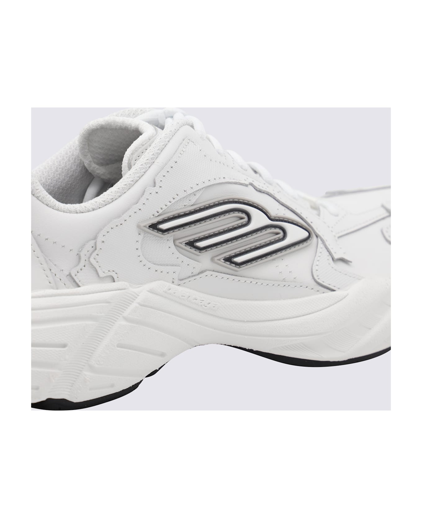 Balenciaga White Leather Monday Sneakers - White