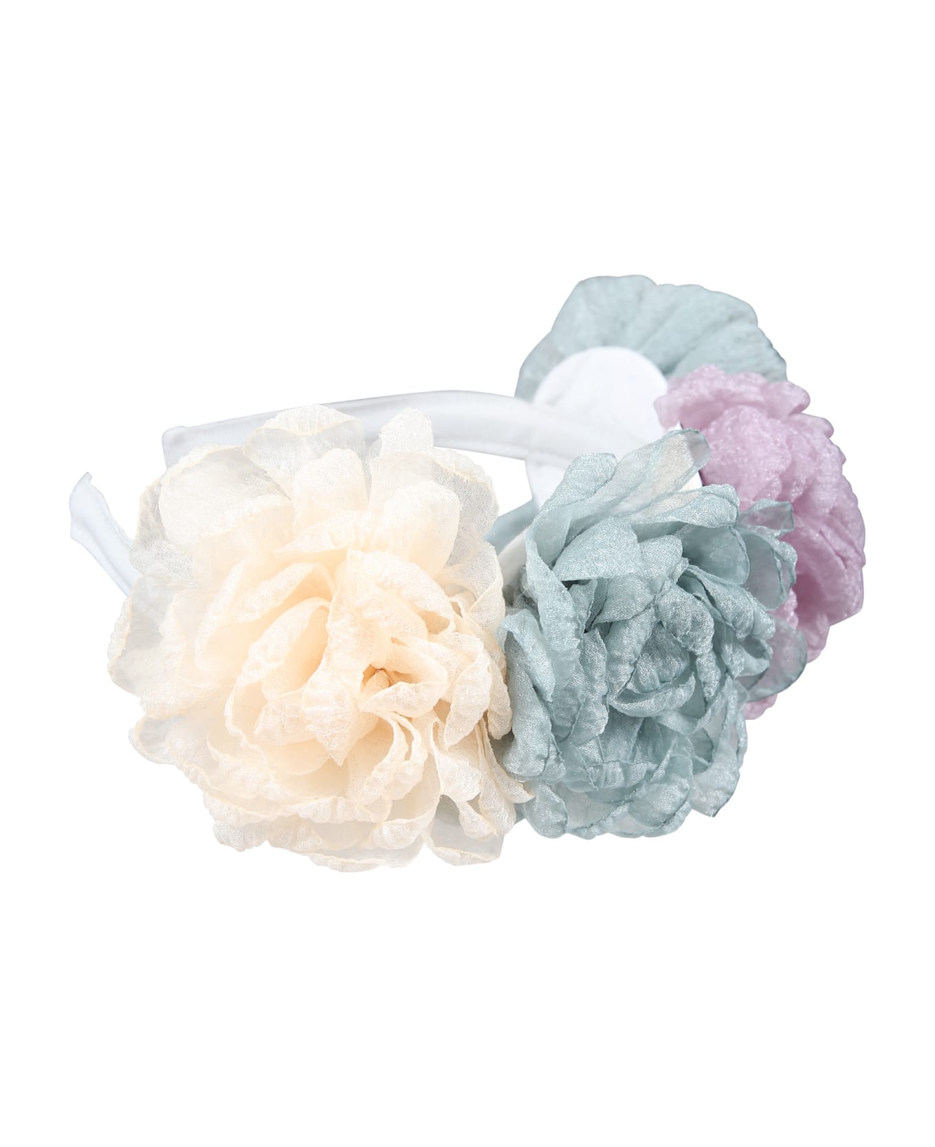 Caffe' d'Orzo Multicolor Headband For Girl With Roses - Multicolor