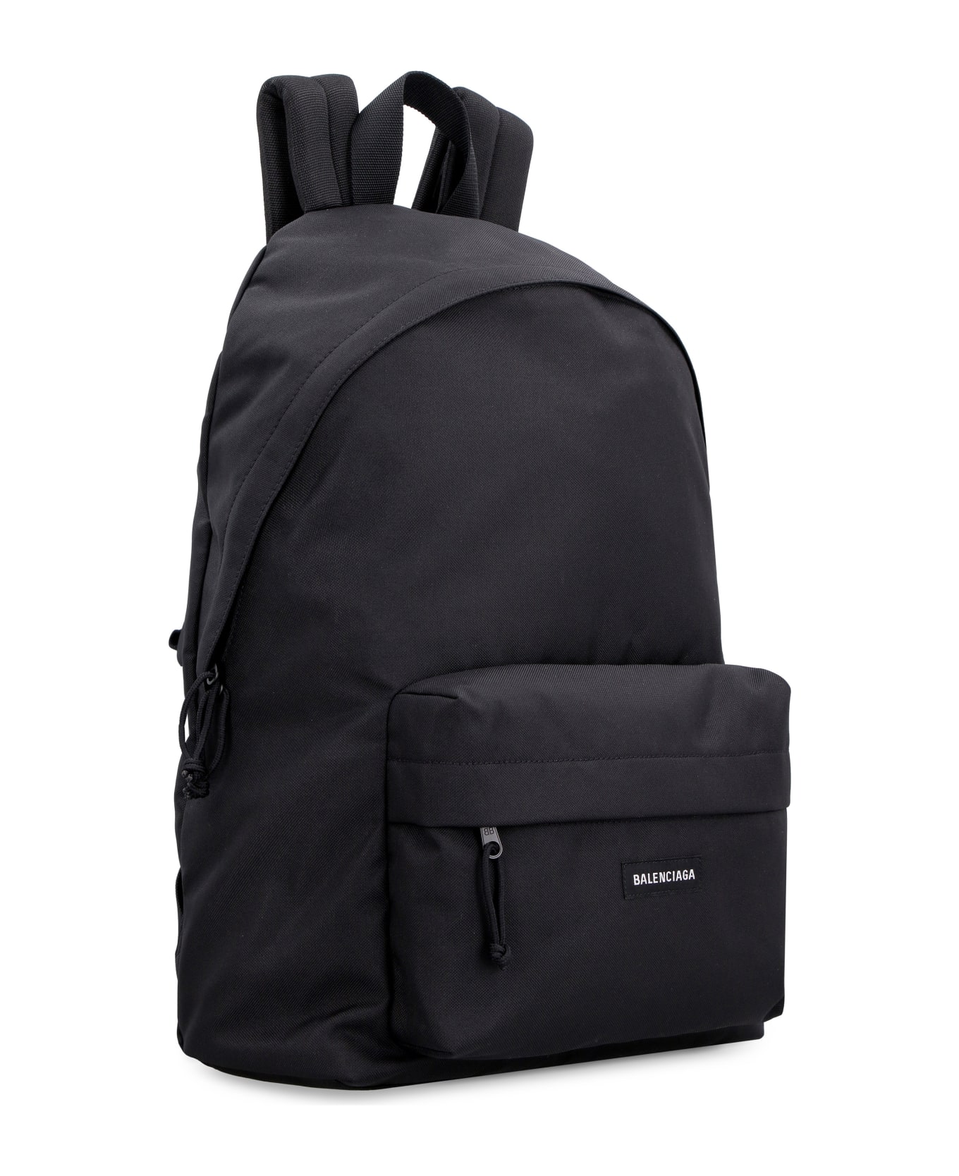 Balenciaga Explorer Logo Detail Nylon Backpack - BLACK
