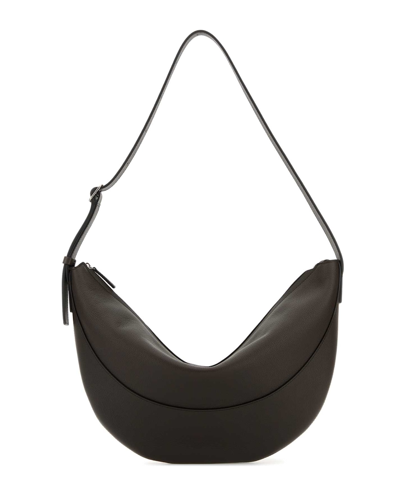 The Row Brown Leather Jouve Shoulder Bag - BRUNETTEANS