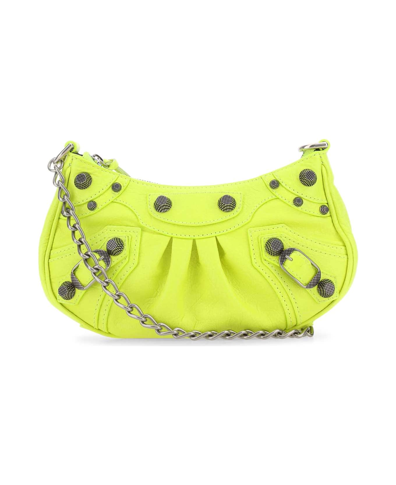 Balenciaga Fluo Yellow Leather Le Cagole Mini Handbag - FLUO YELLOW トートバッグ