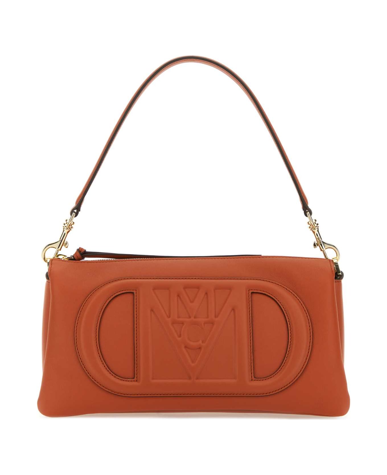 MCM Brick Leather Mode Travia Small Shoulder Bag - BOMBAY BROWN