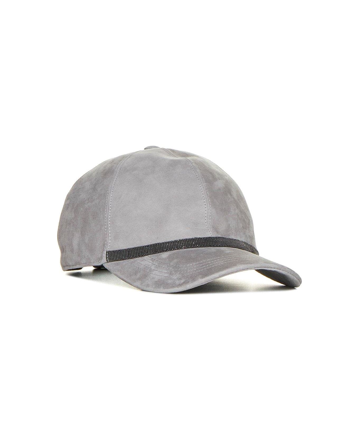 Brunello Cucinelli Embellished Detailed Baseball Cap - Charcoal 帽子