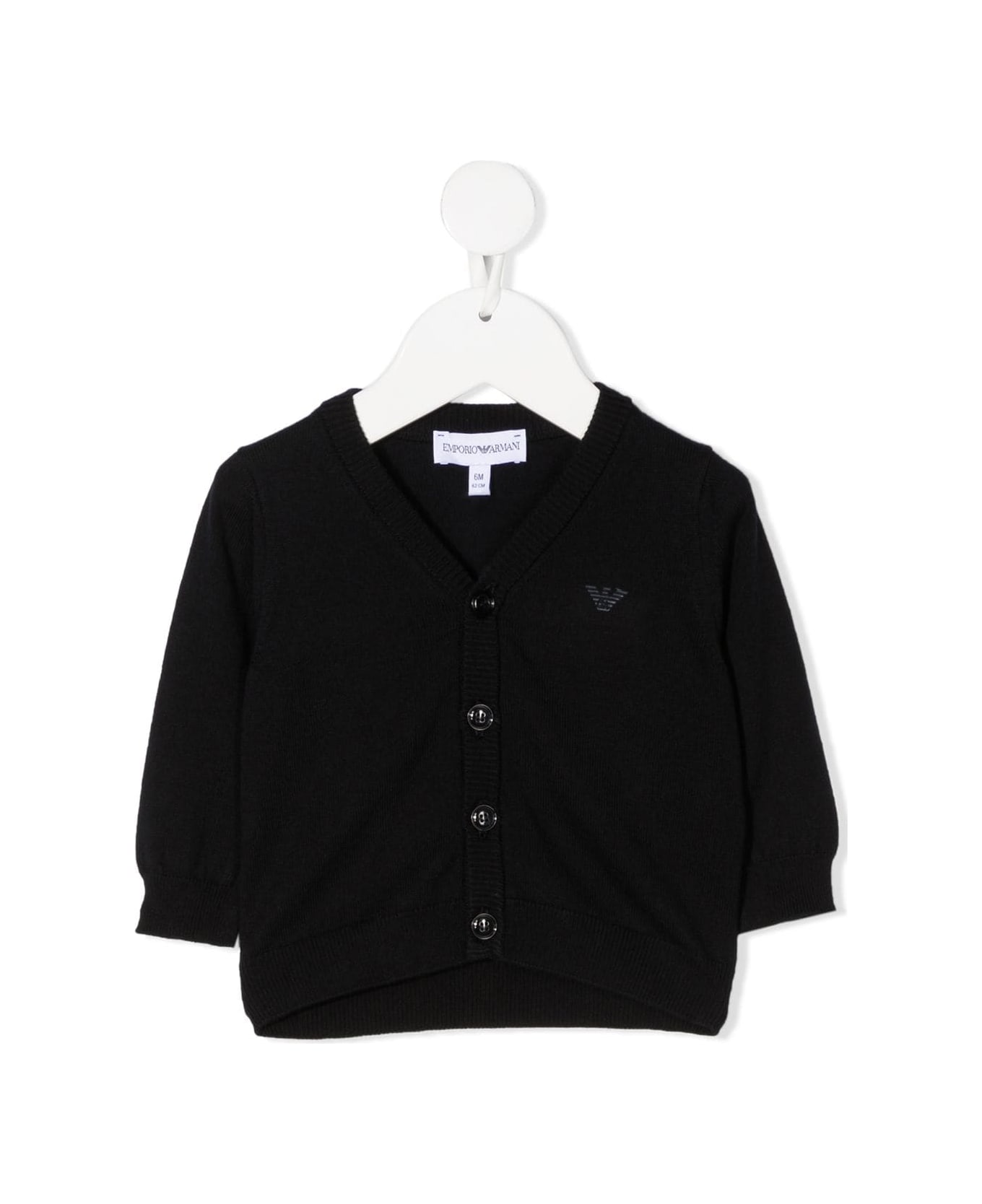 Emporio Armani Black Baby Cardigan - Blue