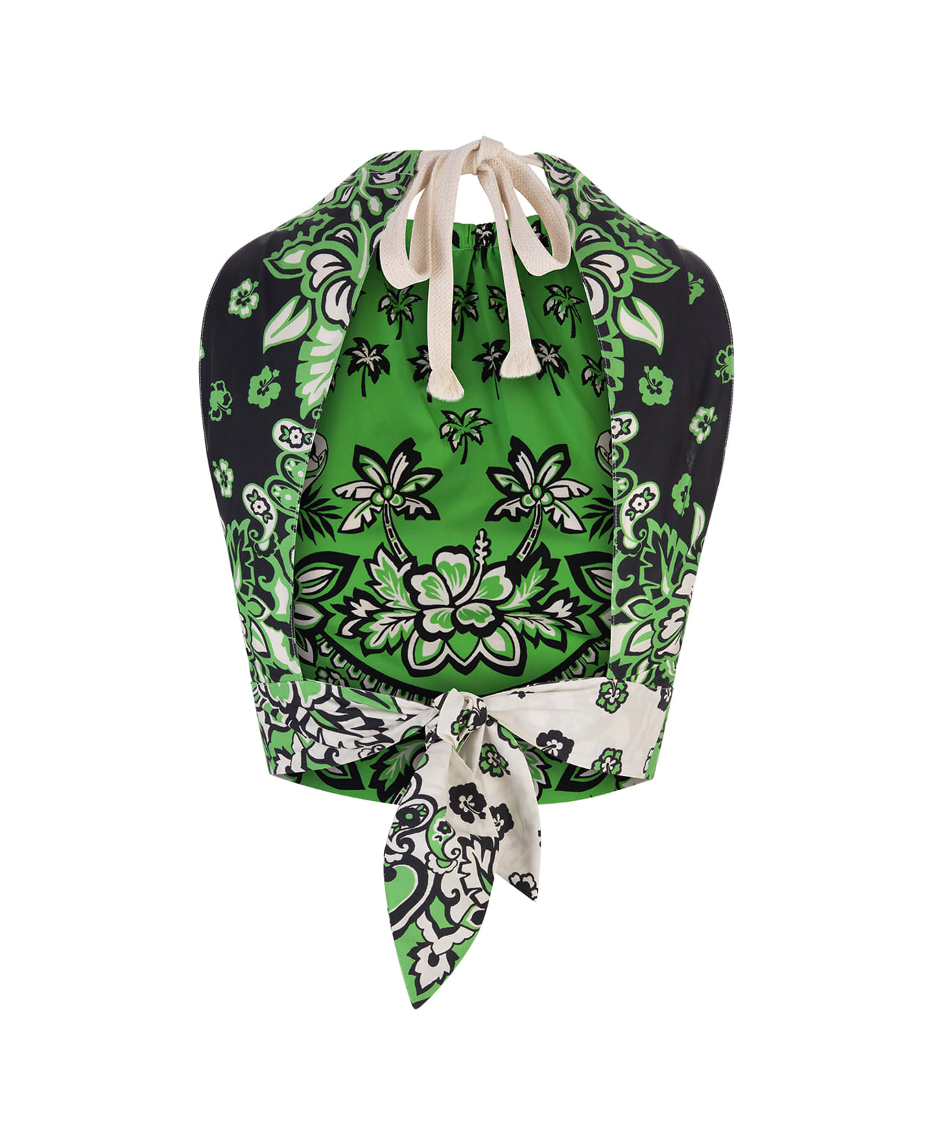 RED Valentino Green Bandana Top - Verde