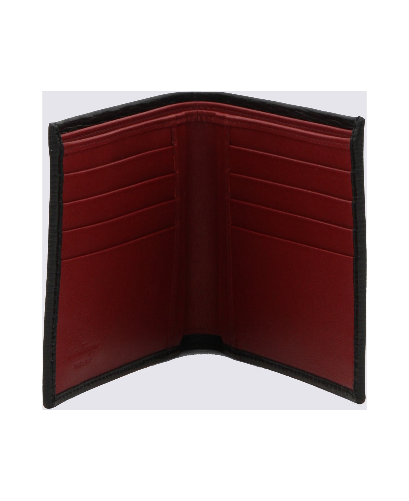 Ferragamo Black Leather Bifold Wallet - Black