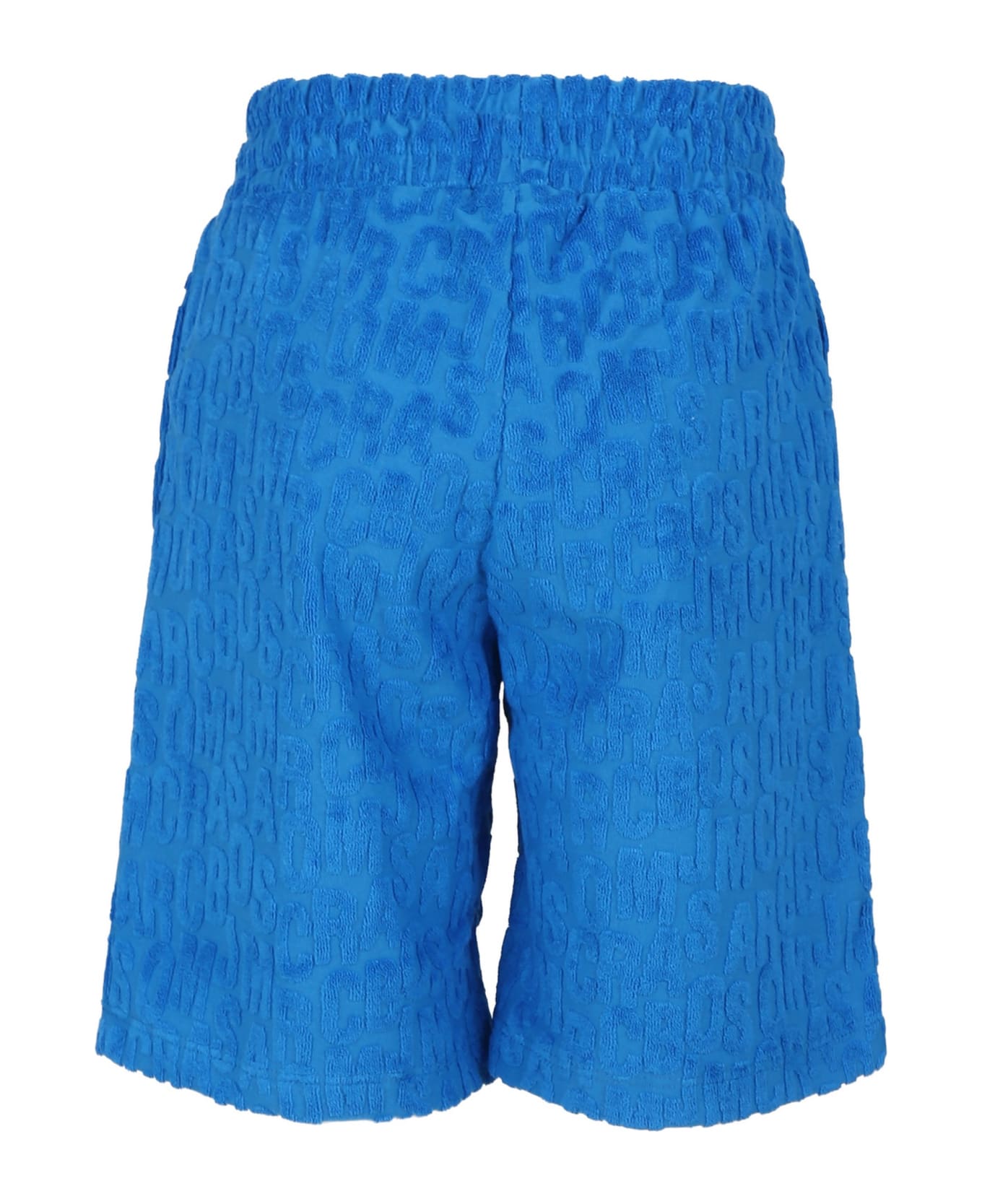 Little Marc Jacobs Blue Shorts For Boy With Logo - Blue
