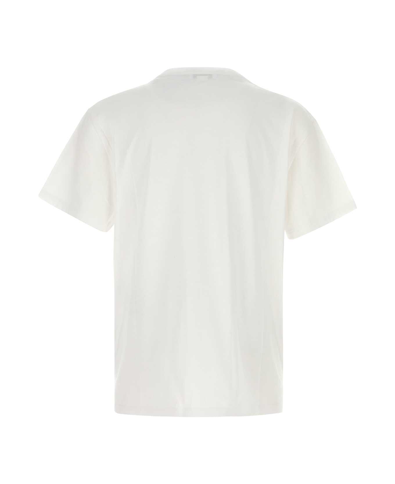 Alexander McQueen White Cotton T-shirt - WHITEBLACK シャツ