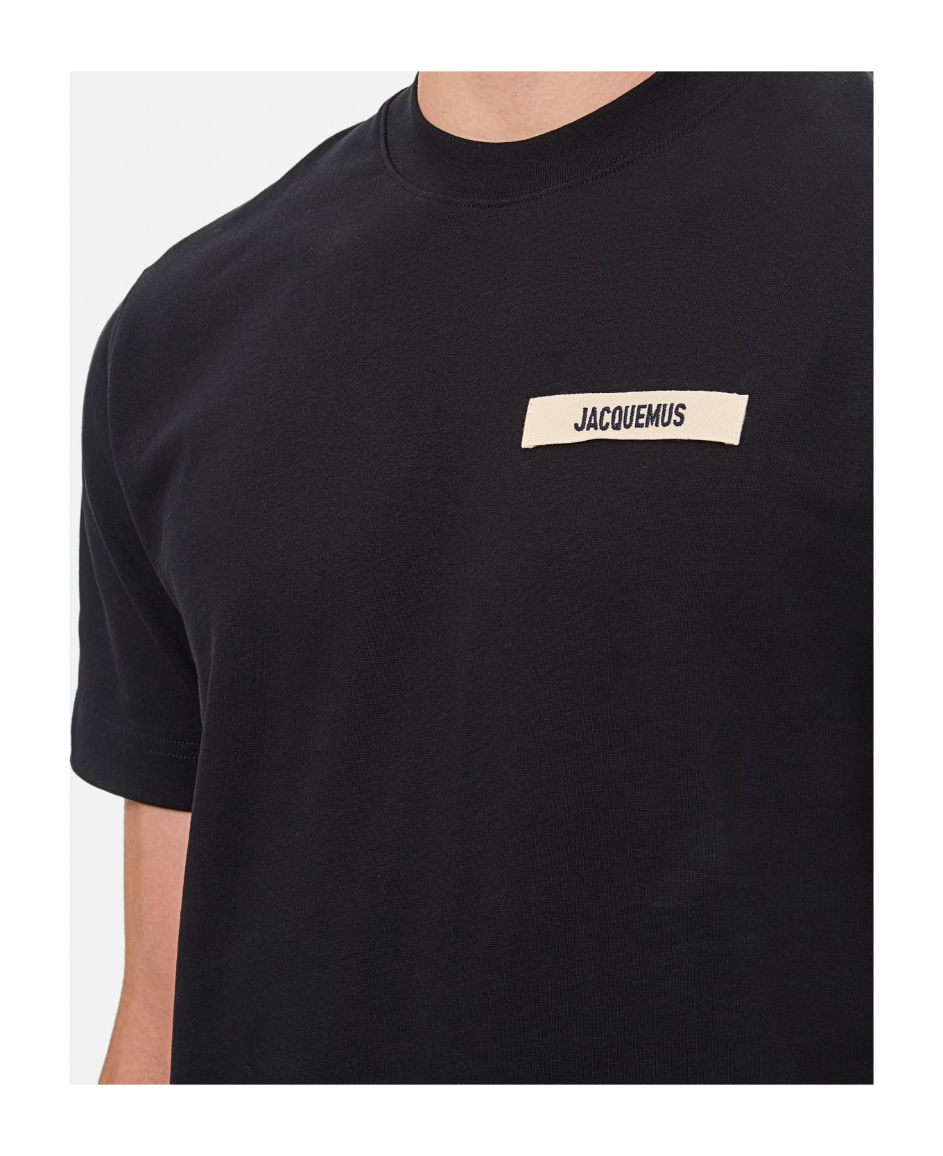 Jacquemus Gros Grain Cotton T-shirt - Black