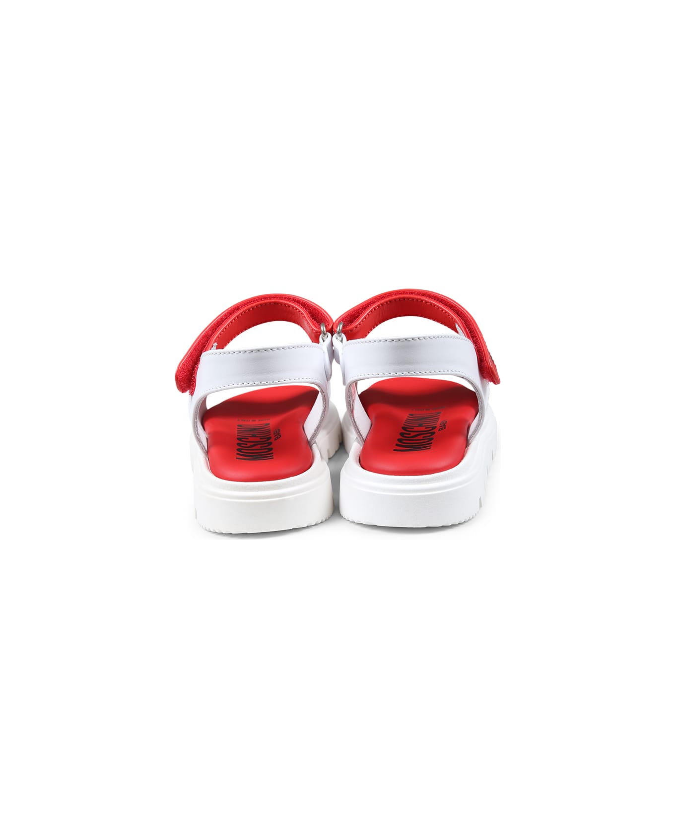 Moschino Red Sandals For Bab Girl And Girl - Multicolor