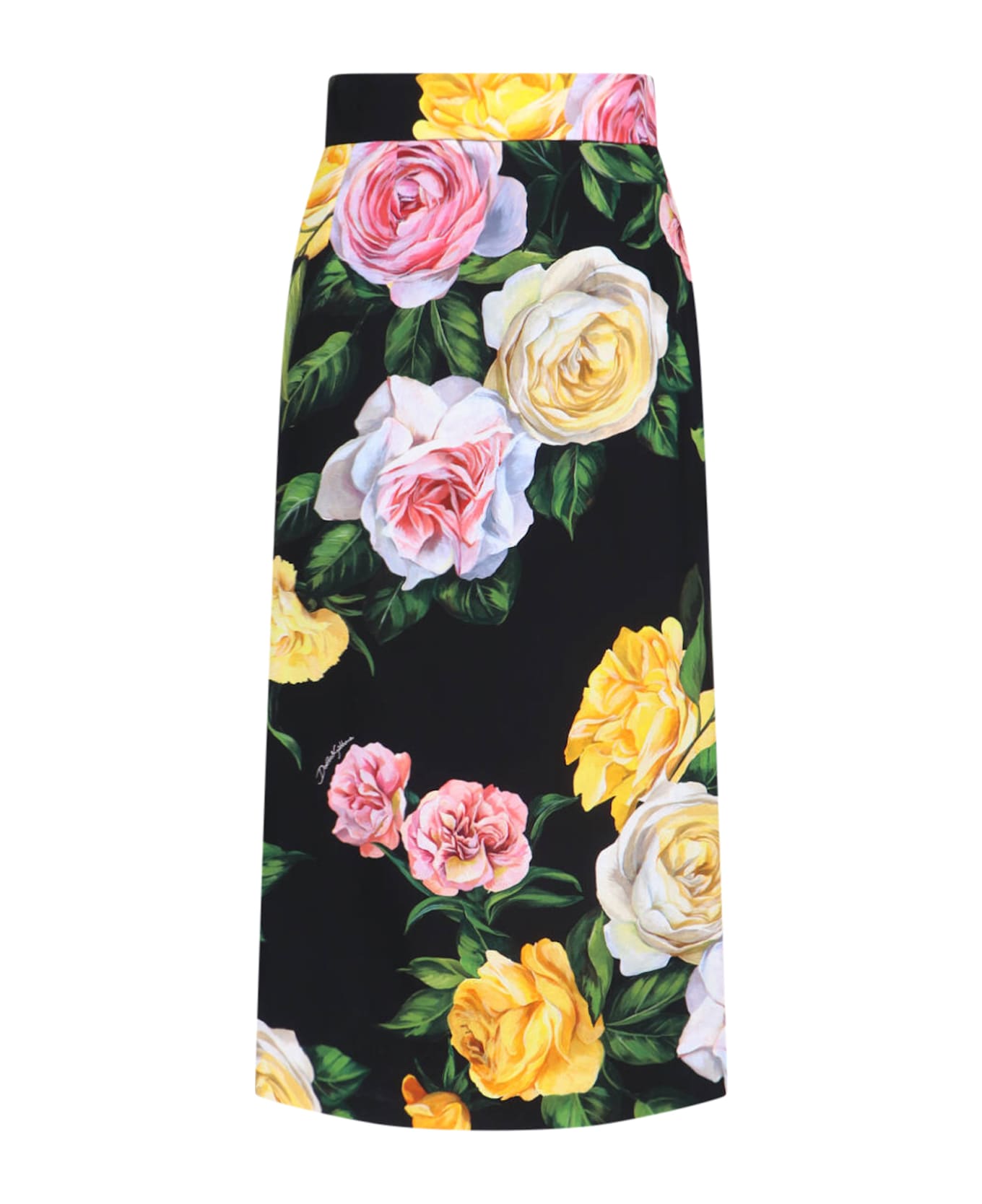 Dolce 
Gabbana Floral Sheath Skirt - Black