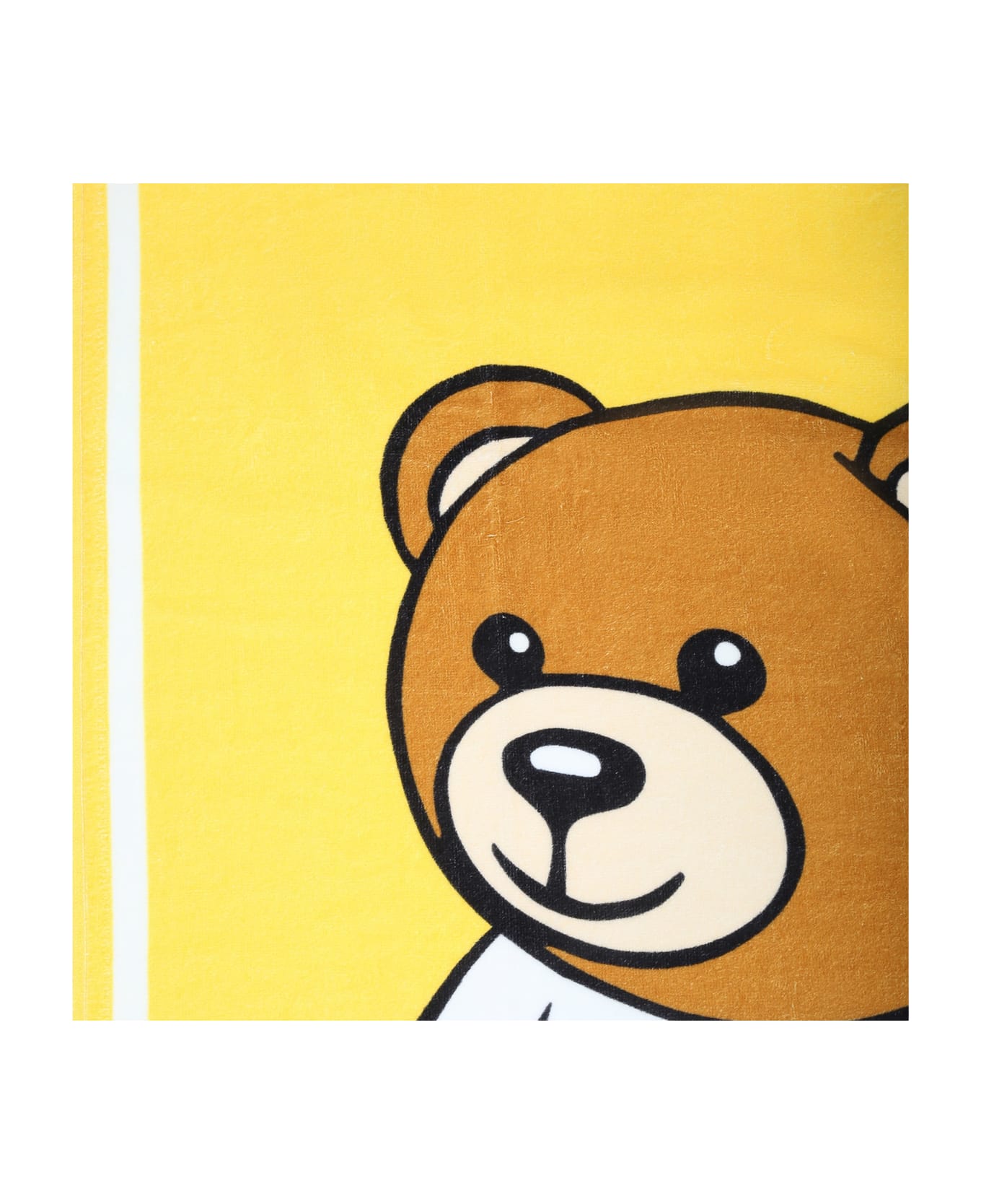 Moschino Yellow Beach Towel For Boy With Teddy Bear And Surfboard - Yellow