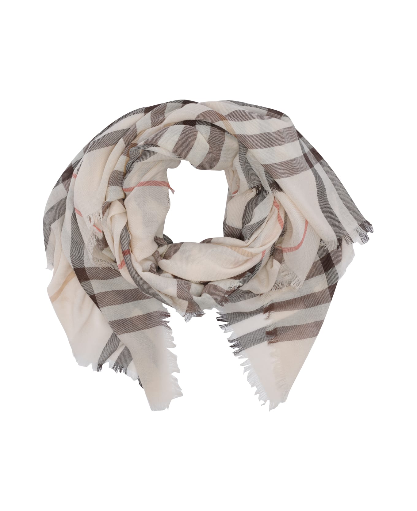 Burberry Embroidered Wool Scarf - ALABASTERPINKIPCK