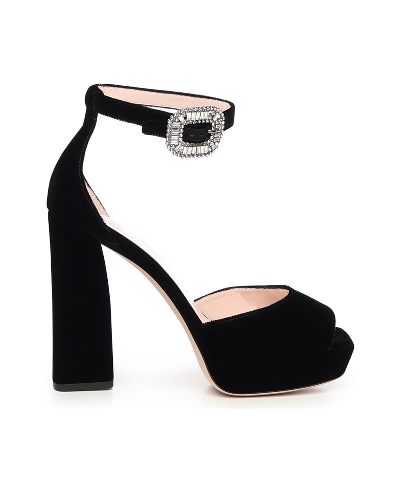 Roger Vivier Velvet Platform Sandals - Black サンダル
