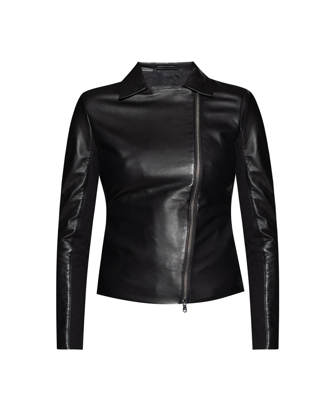 Emporio Armani Leather Jacket - Black