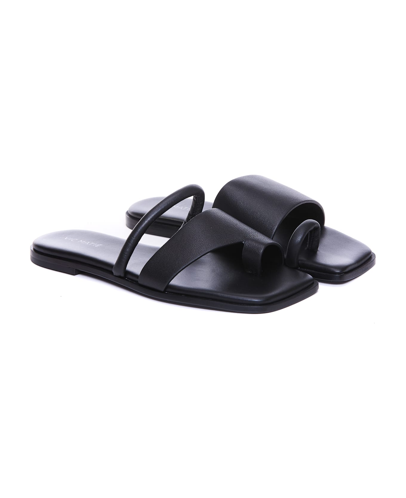 Vic Matié Flat Sandals - Black