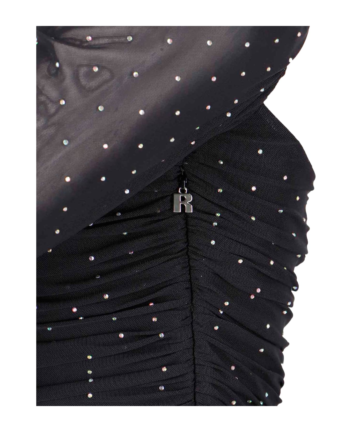 Rotate by Birger Christensen Rhinestone Mini Dress - Black  