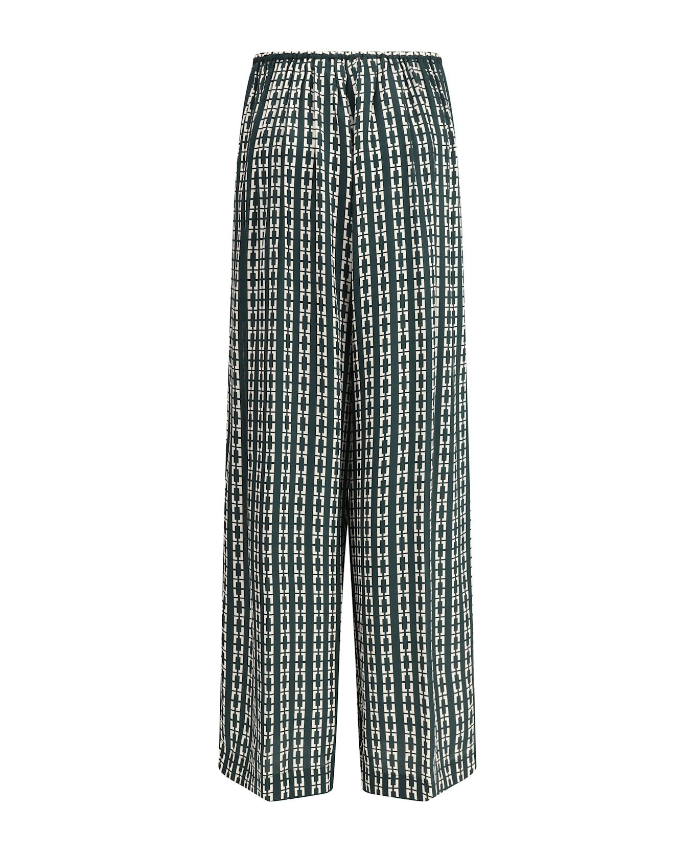 Forte_Forte Geometric Print Pants - Forest