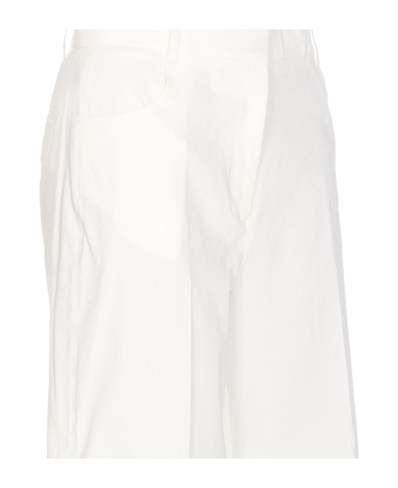 Pinko Protesilao Straight-leg Cropped Trousers - White