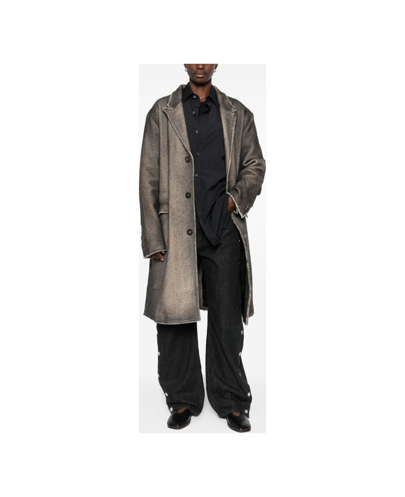 Avant Toi Wool Single-breasted Coat - Brown