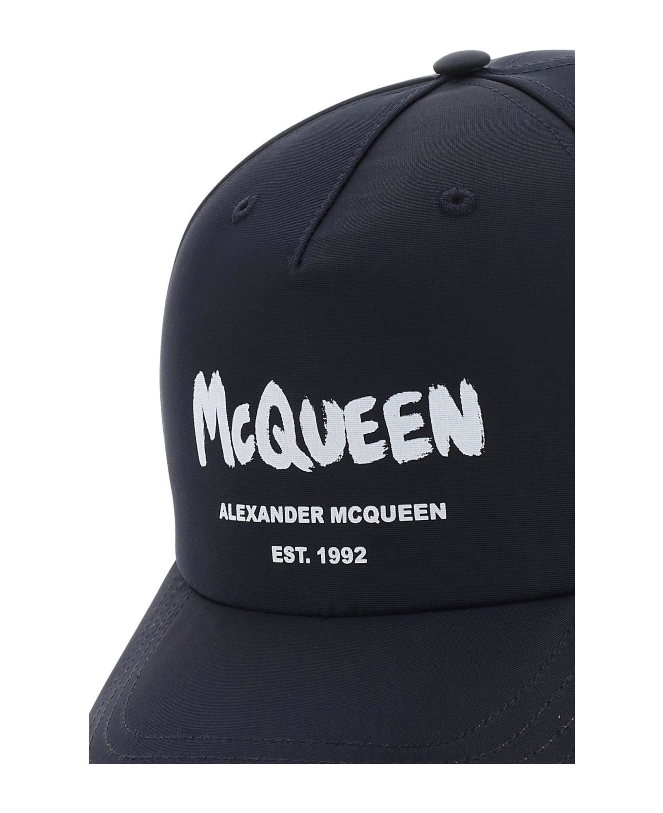 Alexander McQueen Navy Blue Polyester Baseball Cap - Blu