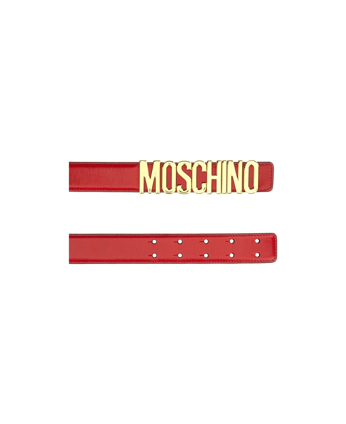 Moschino Belt With Logo - RED