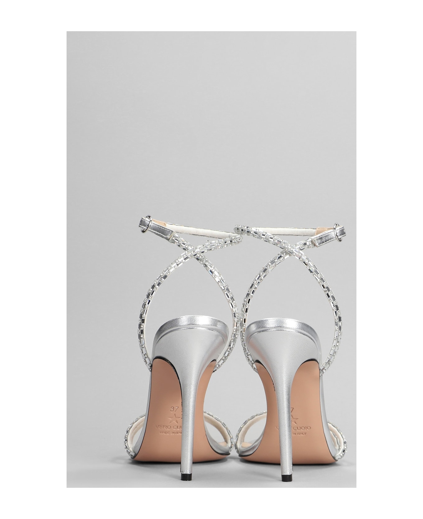 Marc Ellis Azha Sandals In Silver Leather - silver