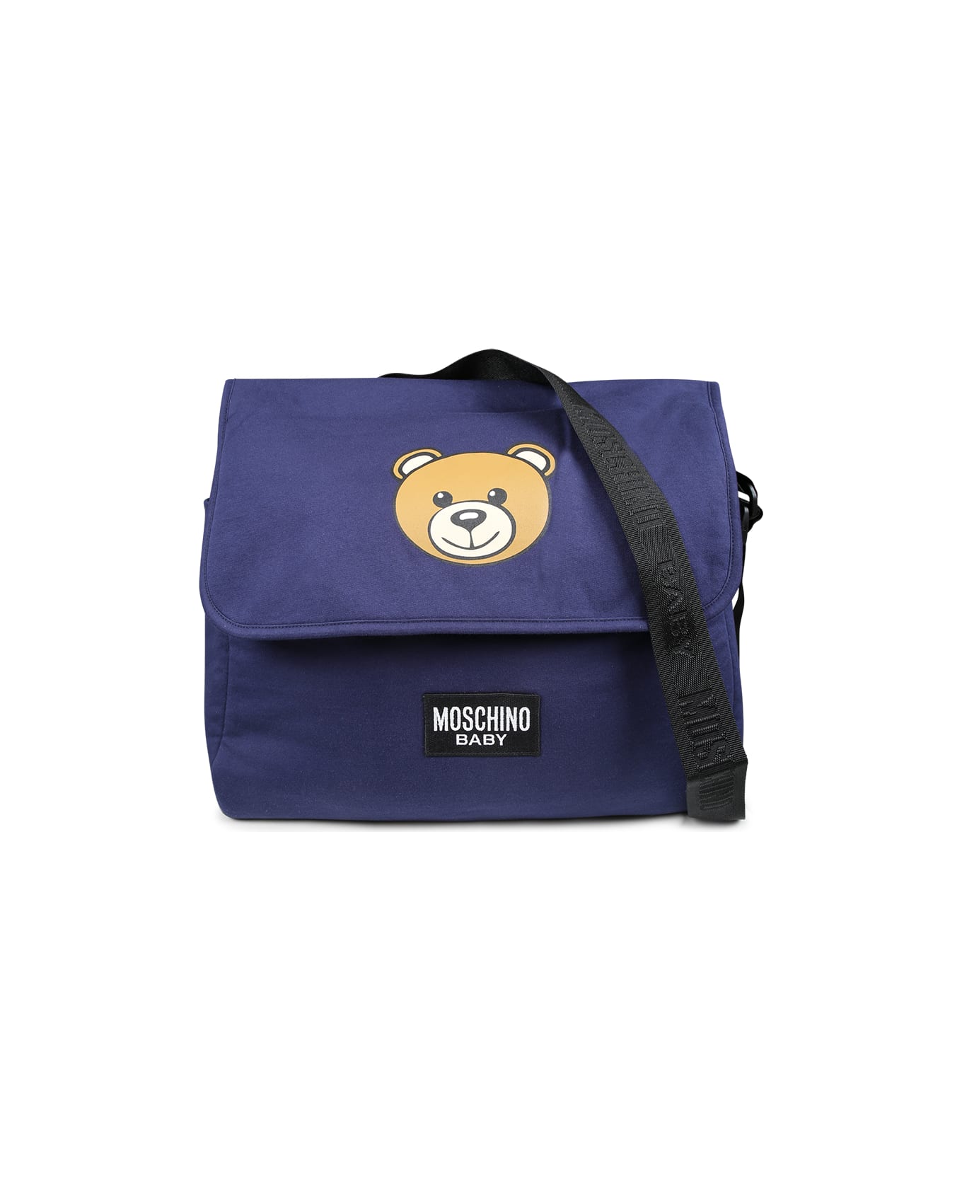 Moschino Blue Changing Bag For Babykids With Teddy Bear - Blue