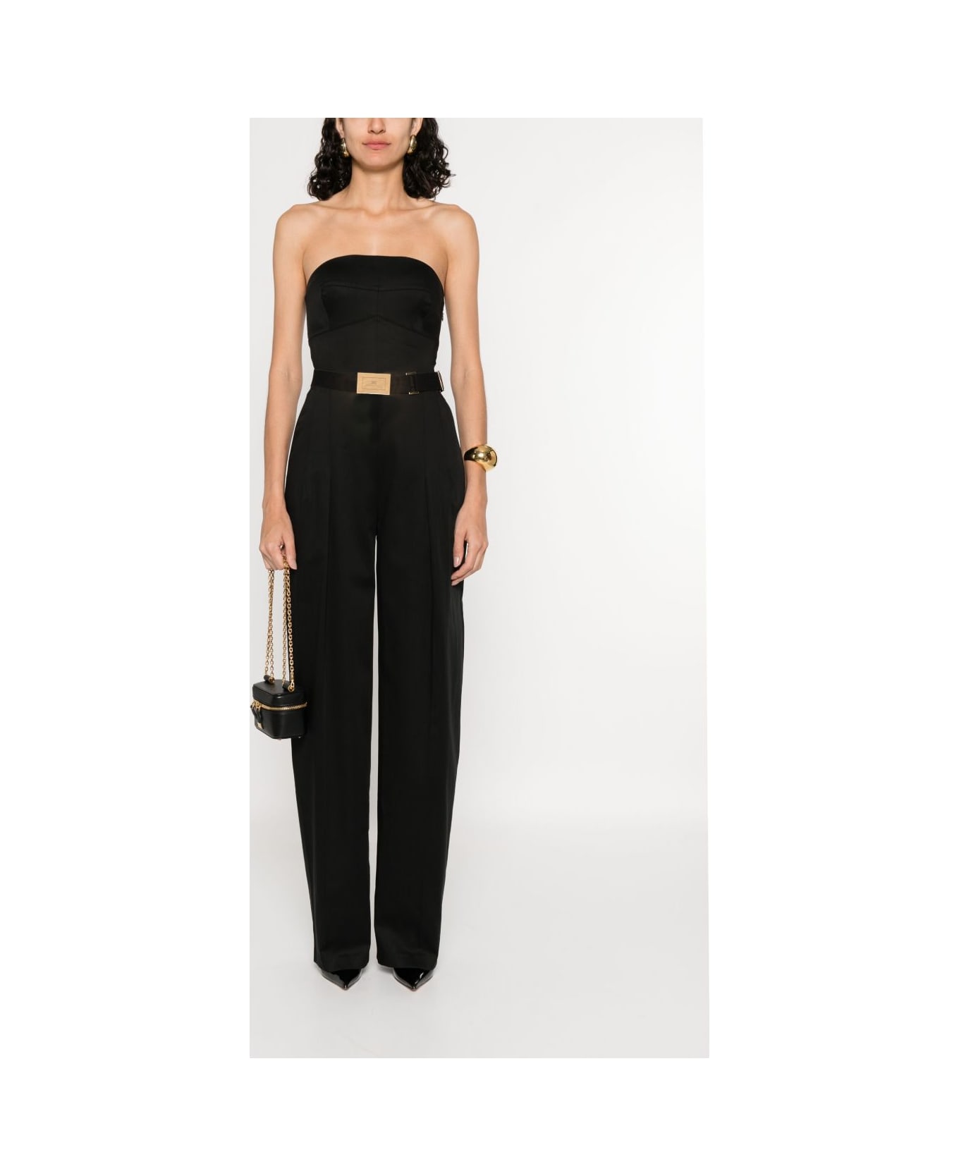 Elisabetta Franchi Long Jumpsuit - Black