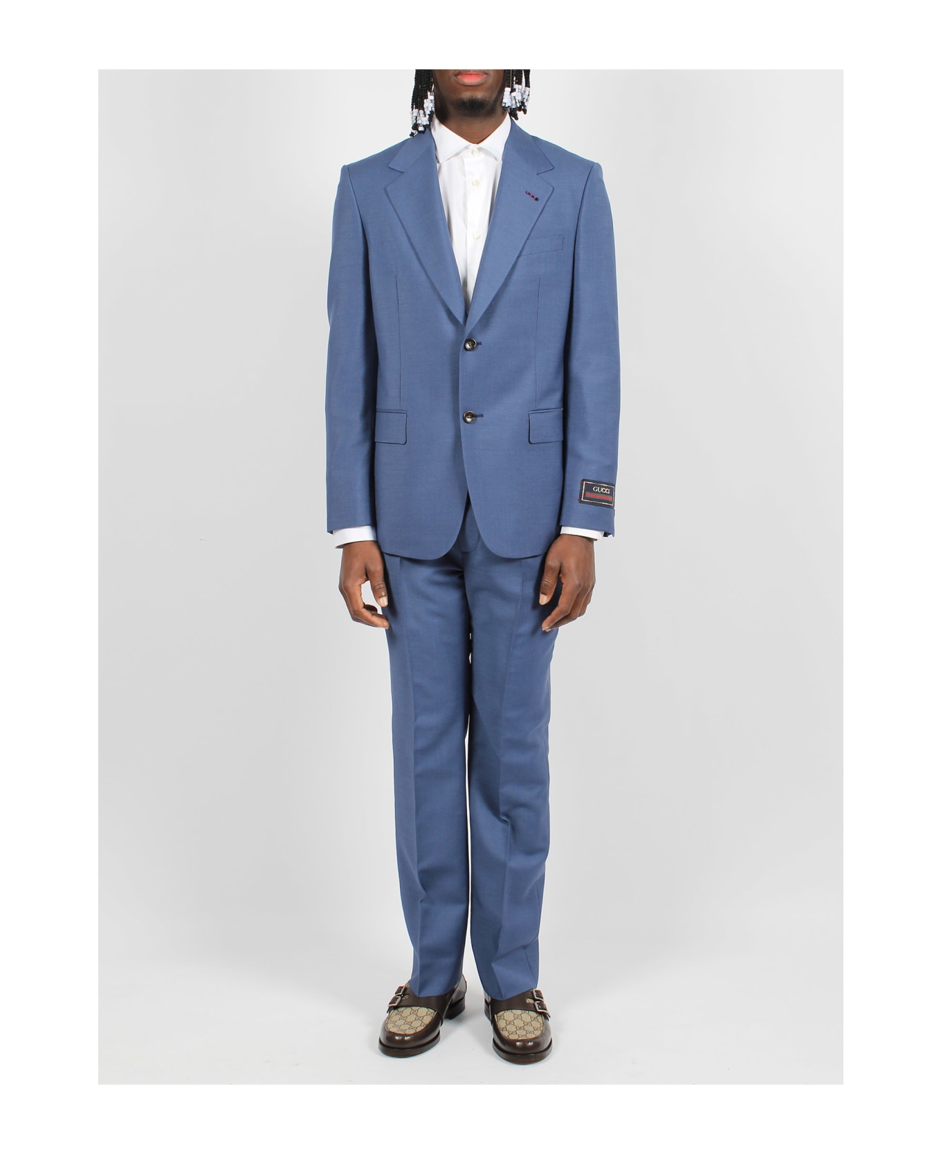Gucci Wool Mohair Formal Jacket - Blue