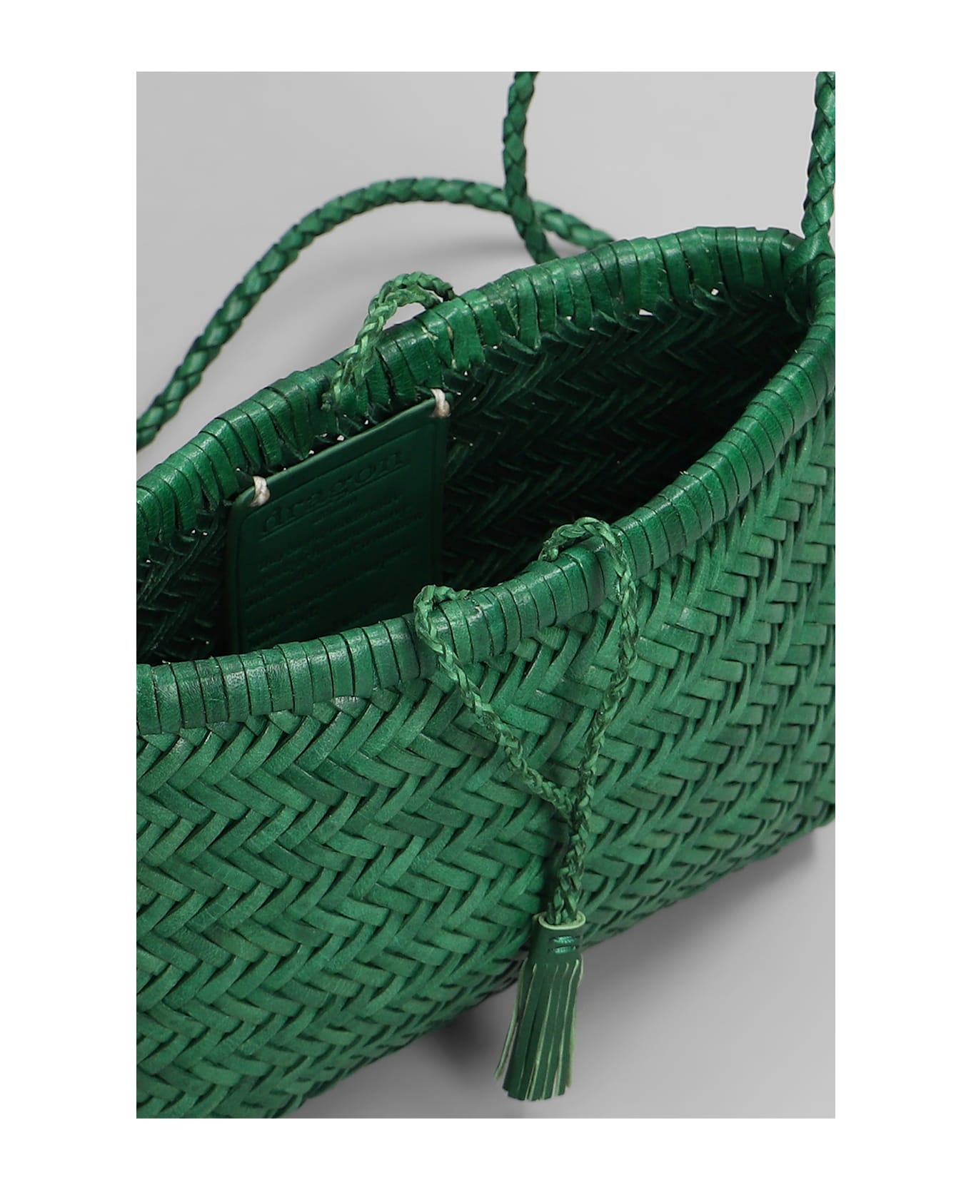 Dragon Diffusion Minsu Mini Basket Hand Bag In Green Leather - green